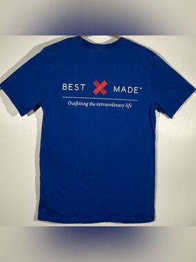 Best Made Co SEAMLESS / STEADFAST T-Shirts Men’s Blue Size Small Short Sleeve